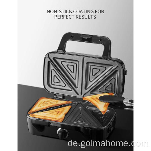 3-in-1 Elektrischer Sandwichmaker 1200W Waffeleisen Grill